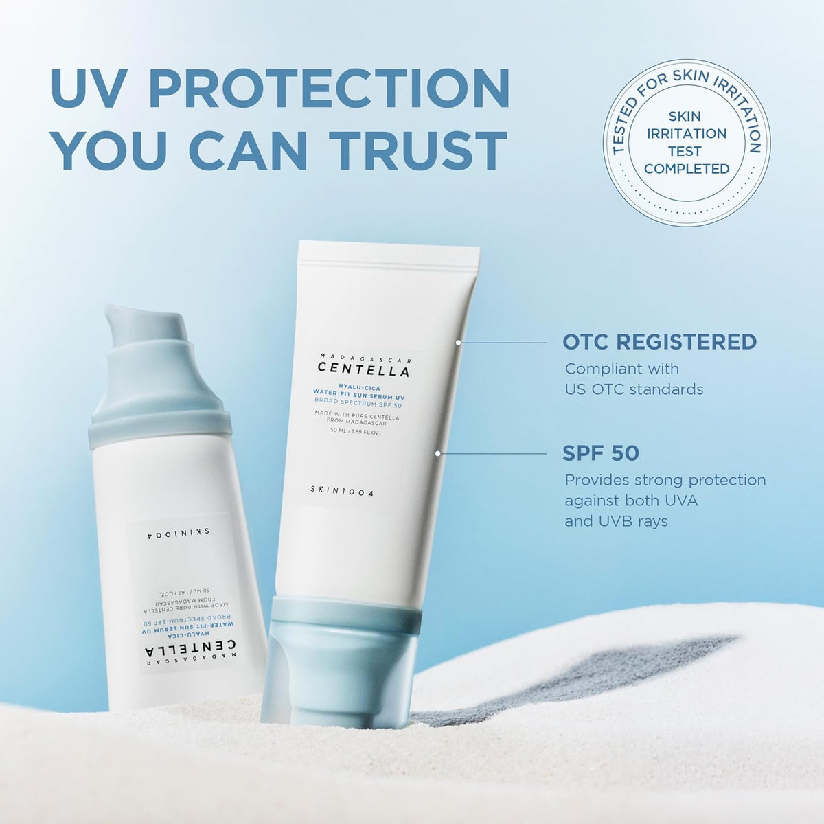 SKIN1004 Hyalu-Cica Water-Fit Sun Serum SPF 50